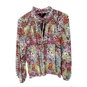 FATE Floral Peasant Blouse Lined Size Small